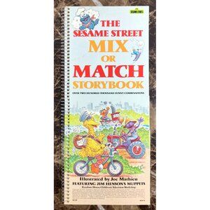 The Sesame Street Mix or Match Storybook Vintage Flip Book Muppet 1977 VERY GOOD